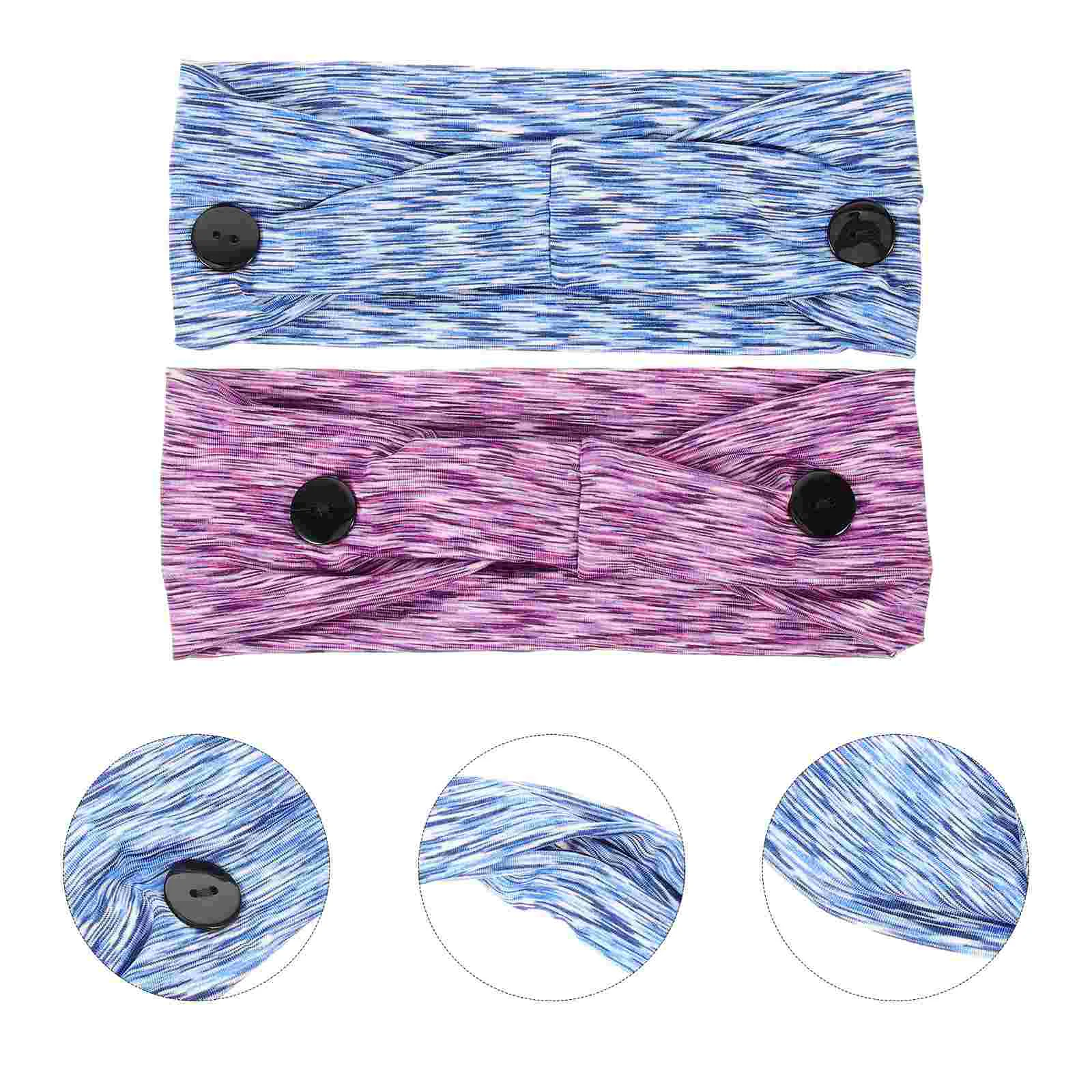 Спортивный платок на голову с пуговицами повязка принтом эластичные аксессуары