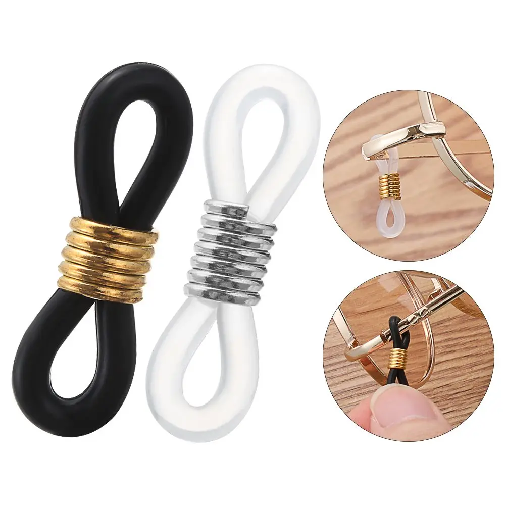

Anti-Slip Rubber Adjustable Eyeglass Strap Eyeglasses Holder Eyeglass Chain Ends Retainer Spectacle End Connectors