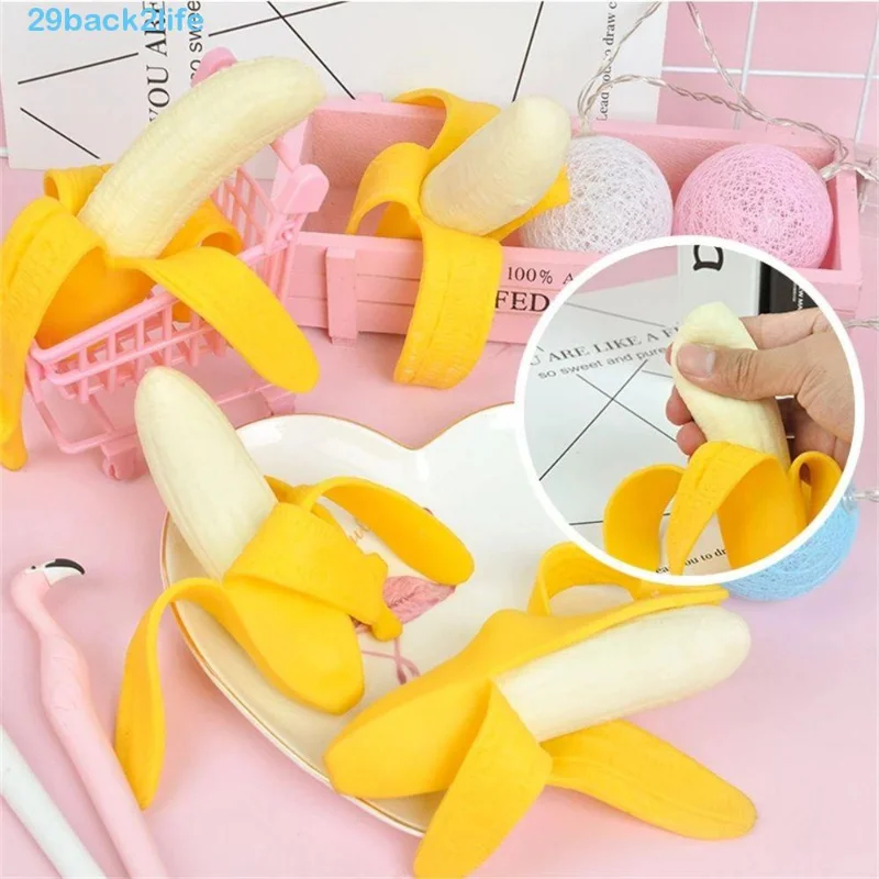 

Banana Squeeze Toy Peeling Banana Simulated Food Banana Decompression Toy Antistress Toy Anti Stress Pops Fidget Toy Funny Gift