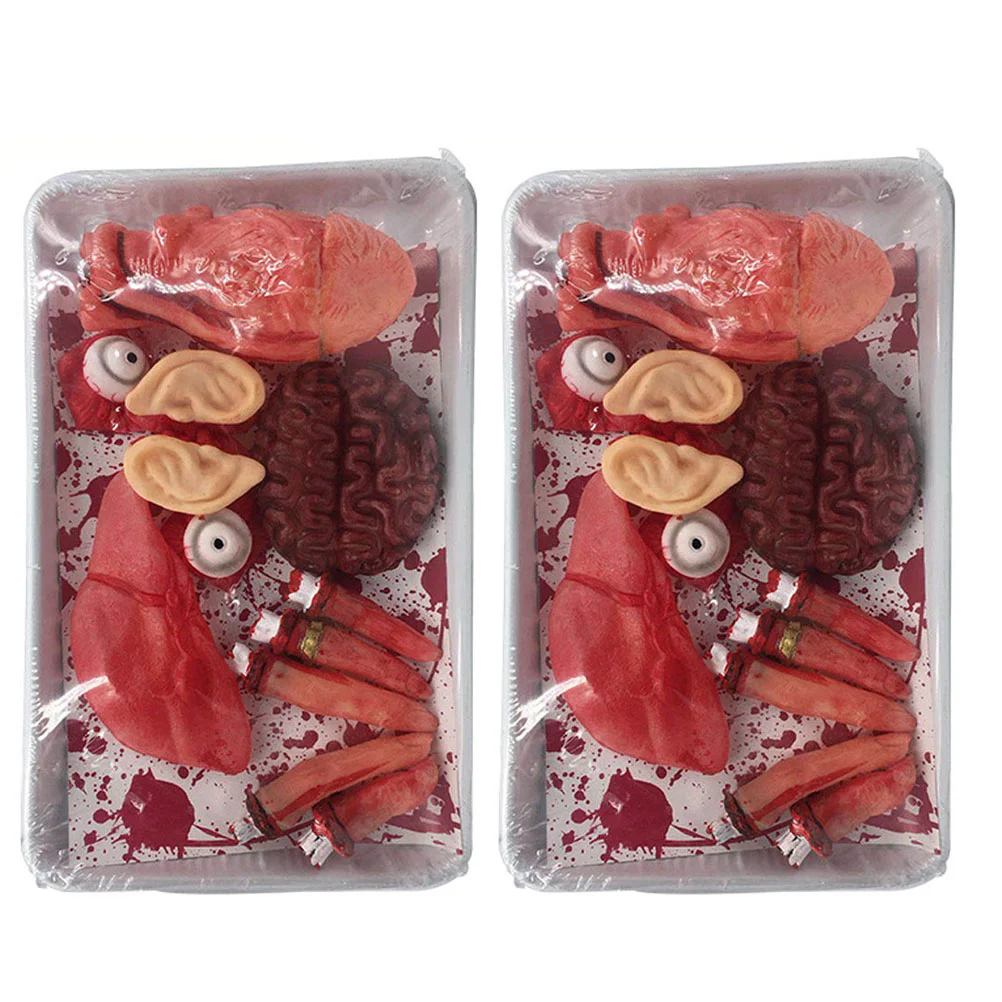 

Bloody Body Parts Props Fake Prophuman Broken Scary Severed Organs Bloodfingers Head Decor Eyeballs Prank Haunted House Creepy