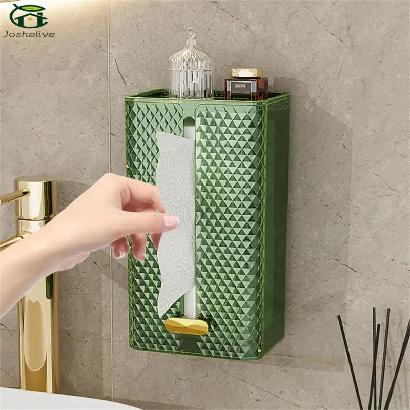 

Adhesive Plastic Wet Wipe Holder Rectangular Household For Kitchen Bathroom Napkin Paper Case Household Supplies Tissue Shelf
