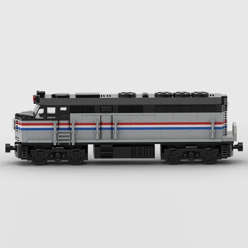 Серия железнодорожных поездов Moc, строительные кирпичи, EMD F40PH, модель поезда, технология строительства, модульный блок, игрушка «сделай сам», праздничные подарки (art.: 3920cd3bc8957) - 3920cd3bc8957