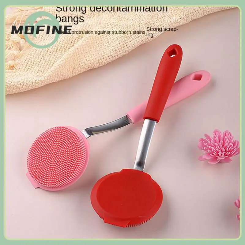 

Multipurpose Pot Brush 2023 Soft Dish Scrubber Brush Silicone Cleaning Brush Kitchen Cleaning Tools Non-stick Pot Long Handle