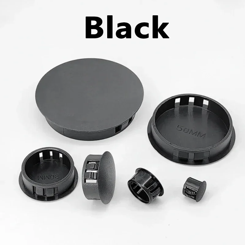 

Пластиковые заглушки для отверстий 6-50мм черные