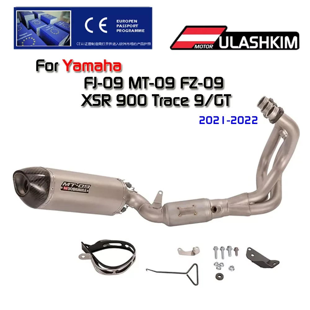 

NEW2023 Slip On For Yamaha Motorcycle Exhaust FJ-09 MT-09 FZ-09 XSR 900 Trace 9/GT FJ09 MT09 MT09 2021 2022 Muffler Escapes Slie