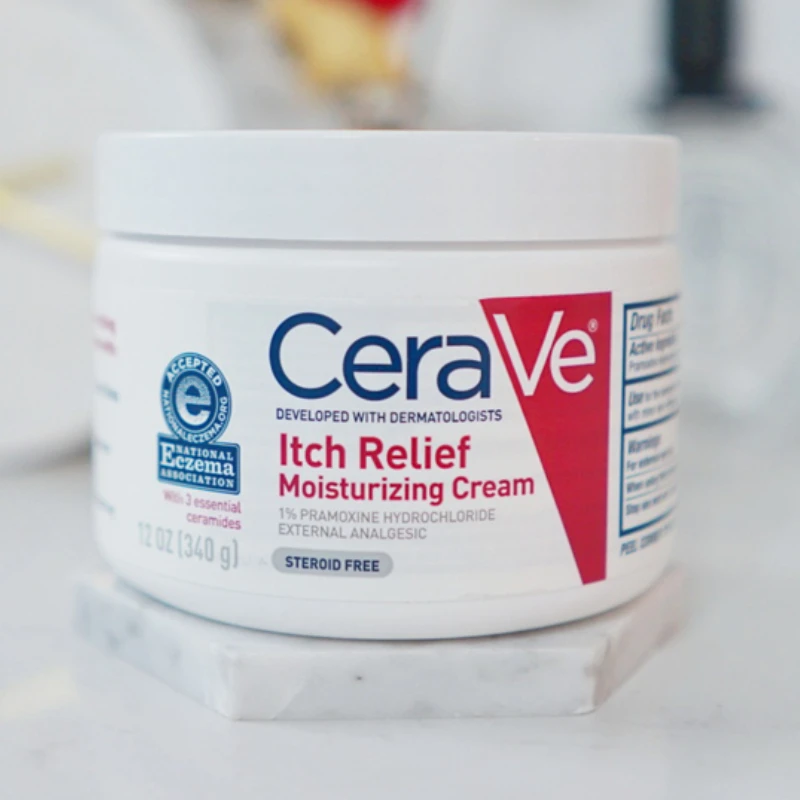 

Original 340g Cerave Itch Relief Moisturizing Cream Nicotinamide For Normal To Dry Skin Repair Skin Barrier Facial Brighten Skin