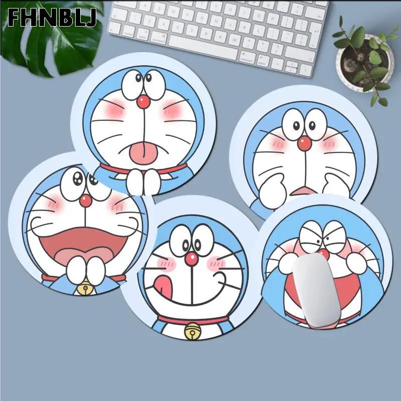 

FHNBLJ Your Own Mats Doraemon Gaming round Mouse Pad Computer Mats gaming Mousepad Rug For PC Laptop Notebook