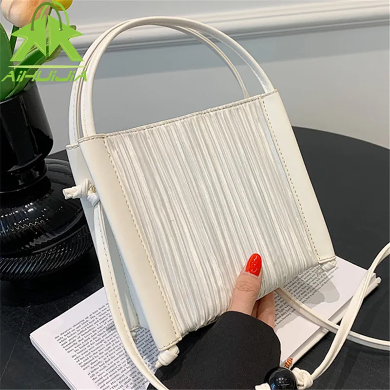 

Fashion Pleated Ladies Handbags 2022 The New Designer Pu Leather Shoulder Bags for Women High Quality Crossbody Bag Sac A Main