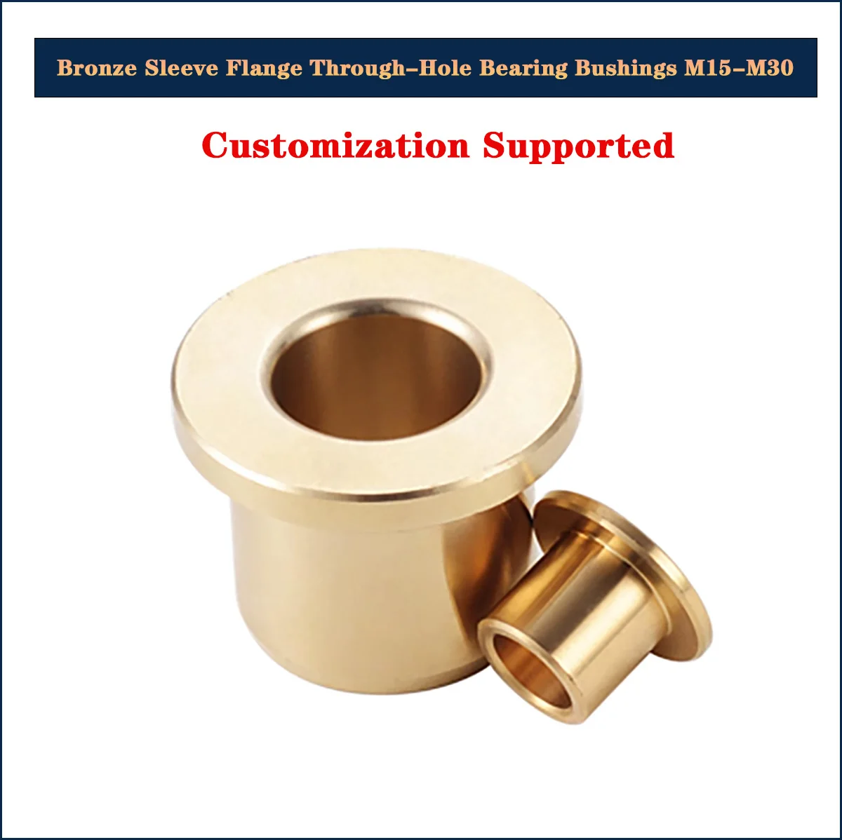 

Бронзовые втулки подшипника сквозного отверстия с фланцем, 1 шт.