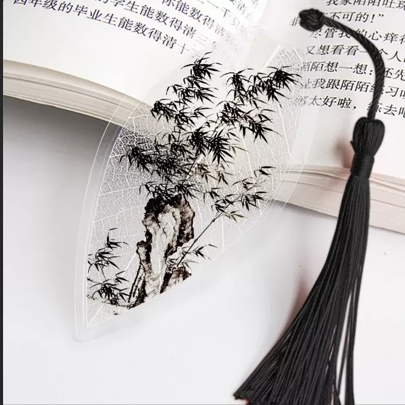 

Archaic Landscape Painting Bookmarks Pretty Aesthetic Leaf Vein Bookmark Gift for Friends Students School Supplies