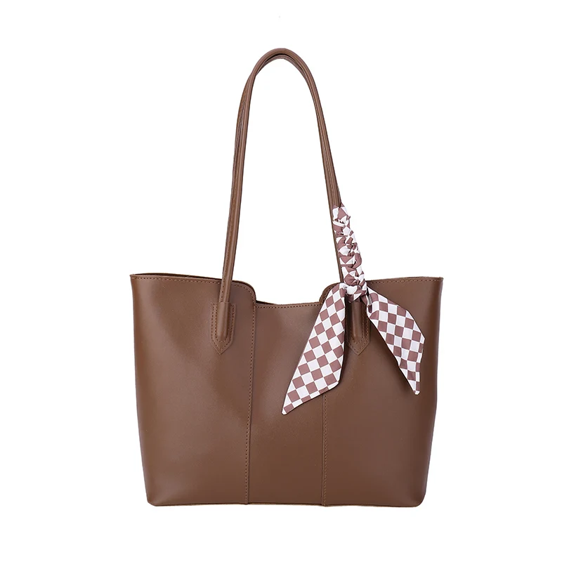 

Hot New Fashion PU Leather Women's Handbag Chiold MOther Bag Ladies Shoulder Bags Large Capacity Tote Bag Solid Color Casual bag