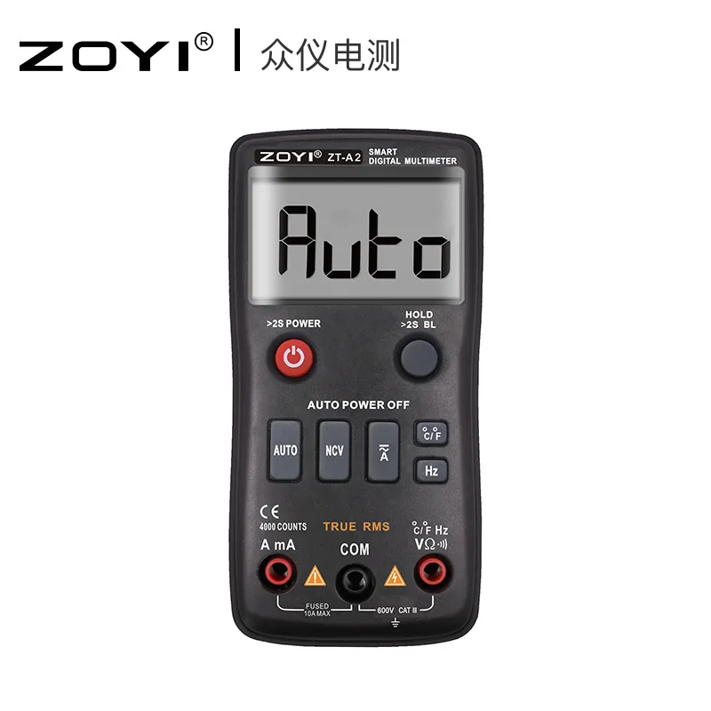 

Цифровой мультиметр ZOYI ZT-A2 Mini, амперметр, вольтметр, измеритель частоты с подсветкой для жилых помещений, диодный тестер напряжения постоянного и переменного тока, Бесконтактный индикатор напряжения 4000c
