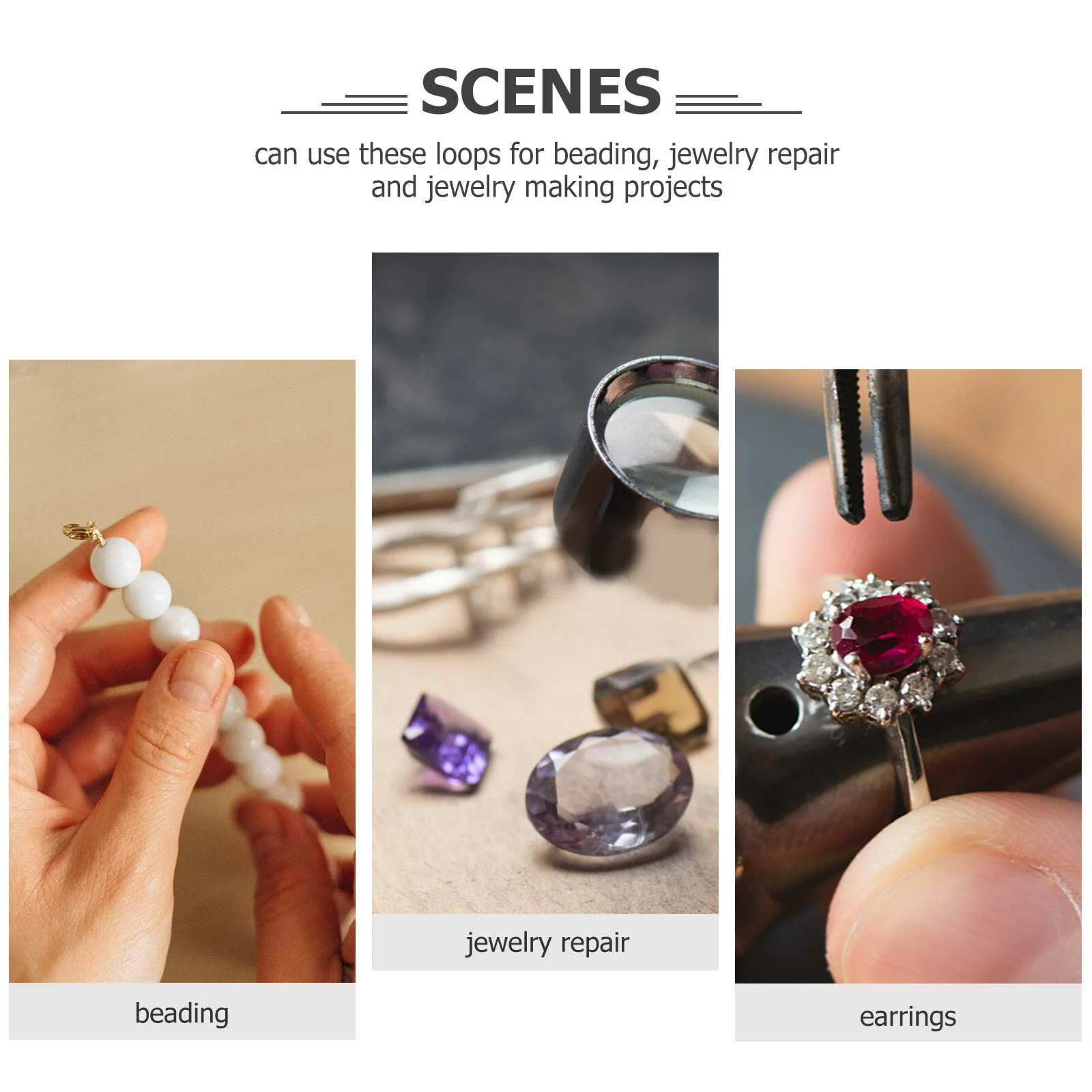 600 Pcs Safety Mask Beaded Choker Wire Guards DIY Crimp Crafts Jewelry Crimping Beads Making Earring Metal Covers Accessories