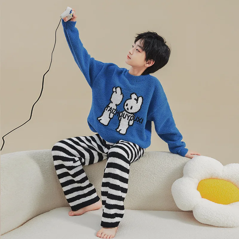 Осенне-зимние детские трикотажные пуловеры с рисунками из мультфильмов топы