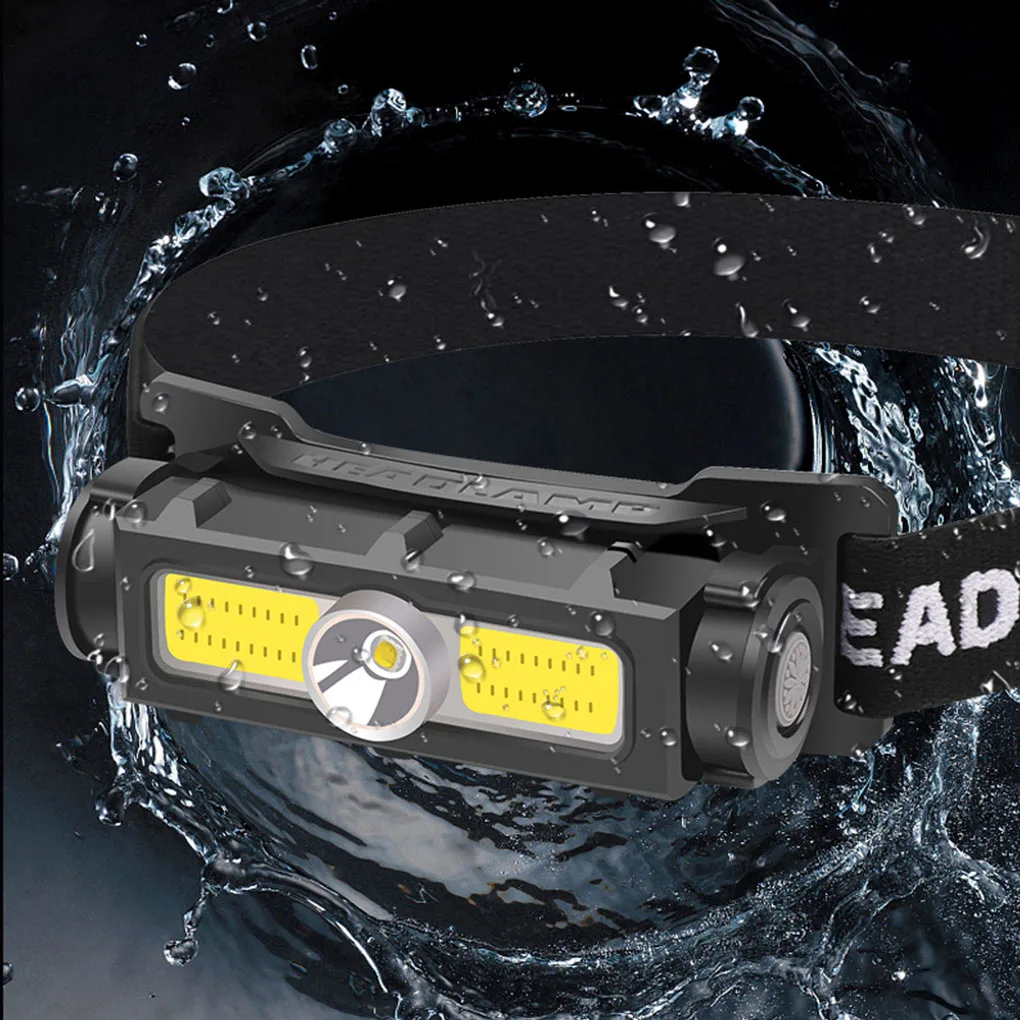 

Headlamp COB Headlight Breathable Hands-free Head Lamp Work Light