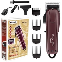 professional adjustable hair trimmer for men kemei 2600 barber hair clipper electric hair cutting machine salon rechargeable