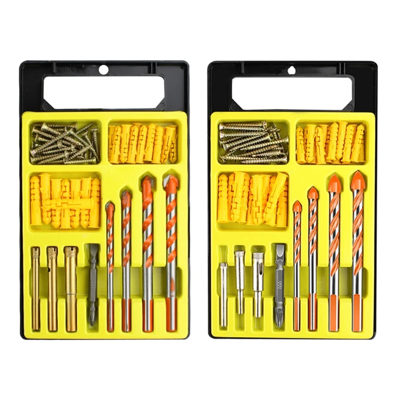 

High-quality Multi-Purpose Cement Wall Drilling Set with Ceramic Tile Drill Bit-overlord Drill Set 6/8/10/12 mm Dropship