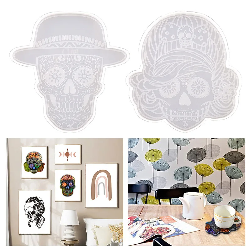 

4 шт./компл. Подставка под кружку с черепом