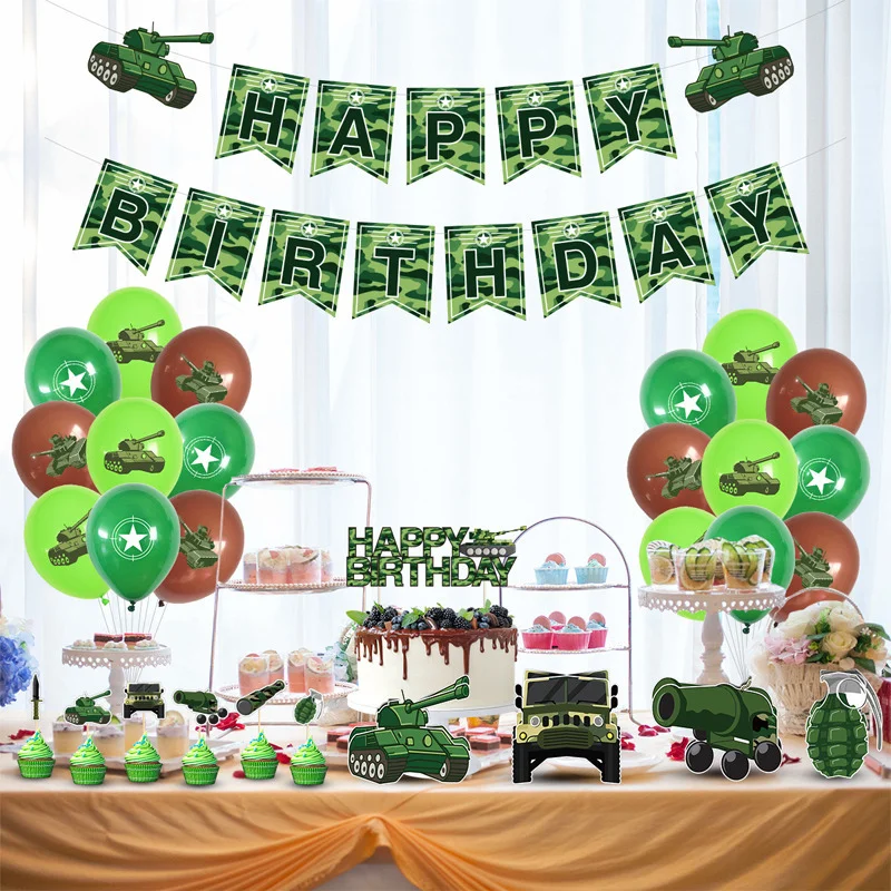 Набор украшений в стиле милитари детский Камуфляжный орнамент латексный