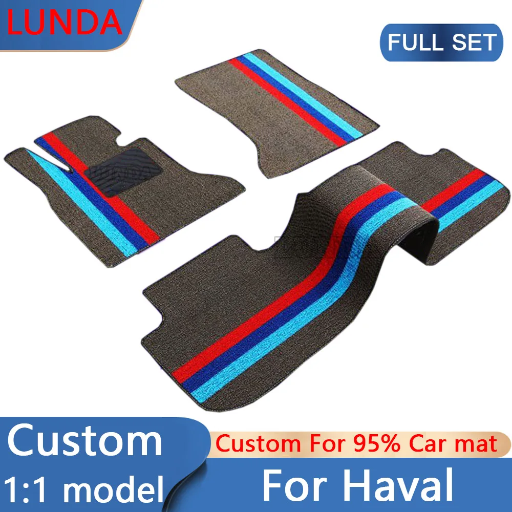 

LUNDA Custom Car Floor Mats For Haval jolion H6 H7 H8 H4 H9 F5 F7 F7X F7H H2S GWM Dargo Auto Carpet Car Accessories