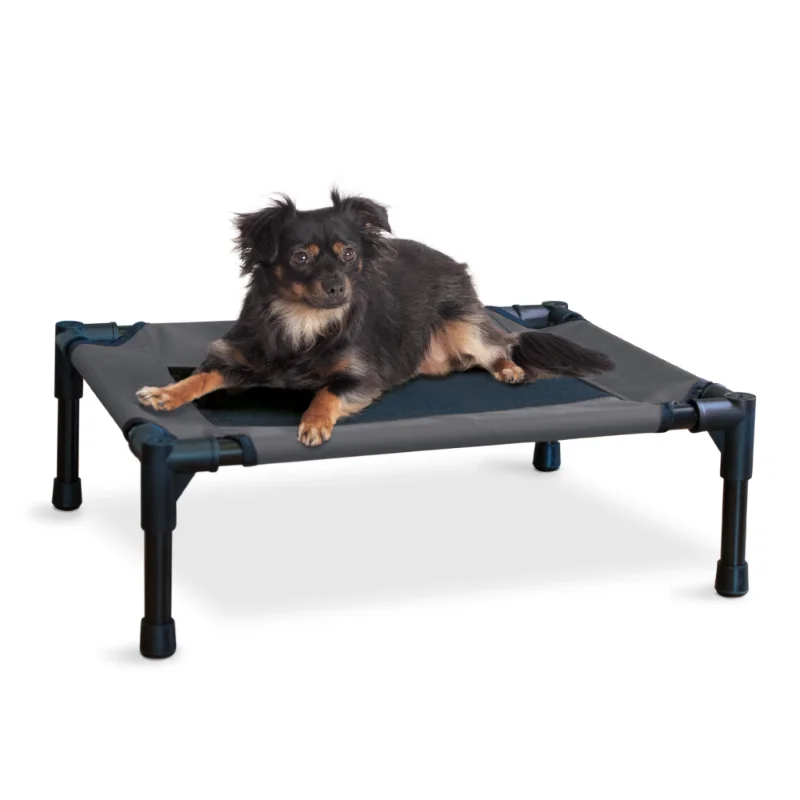 

Original Pet Cot Elevated Dog Bed Charcoal/Black Small 17 X 22 X 7 Inches Dog Breeding Supplies