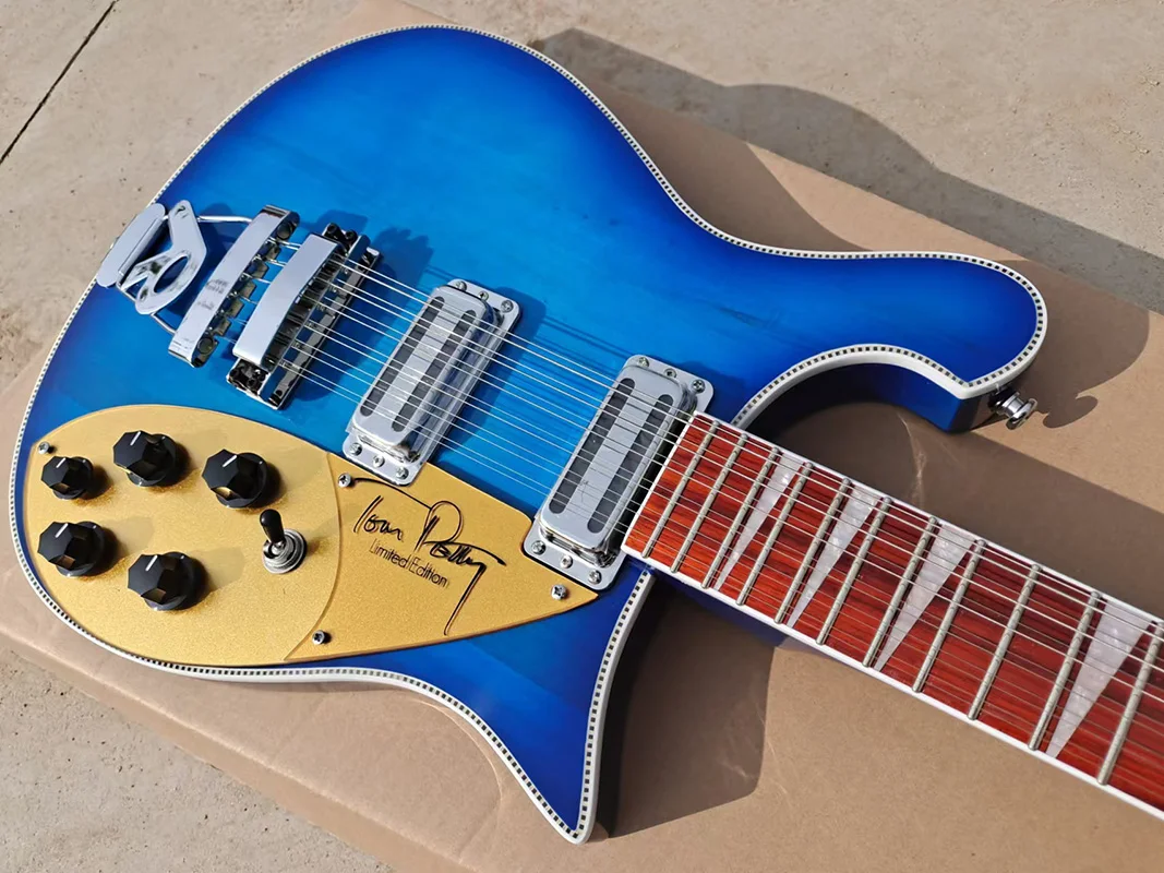 Электрогитара 360 крепления рыбьей кости полуполый корпус Rickenback R-образный