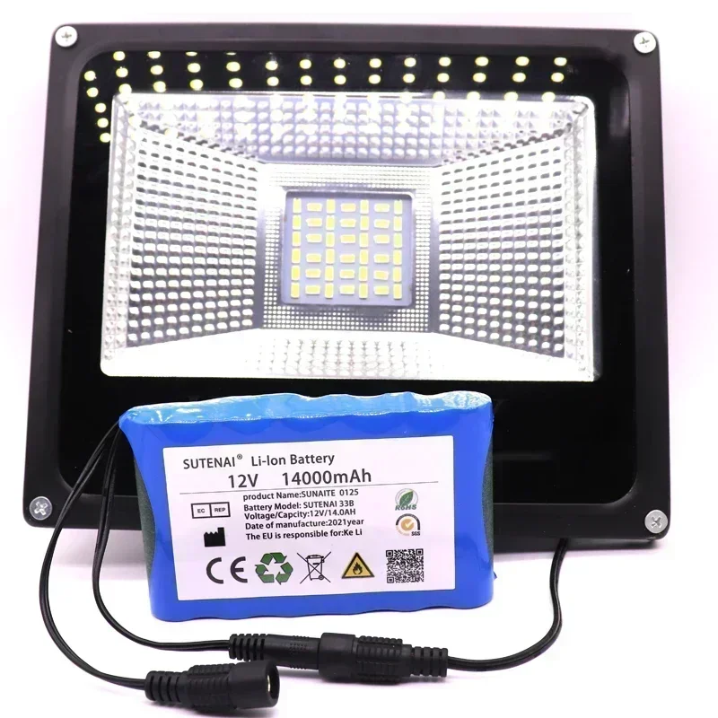 SUTENAI Портативный литий-ионный аккумулятор Super 18650 емкость постоянного тока 12 В 14000