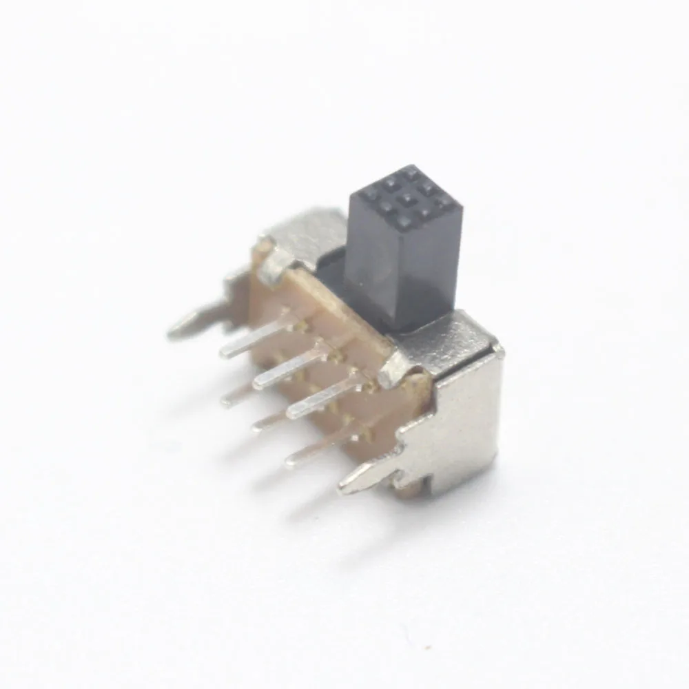 

50 шт. пластиковых ползунковых переключателей SK22D02 2x3PToggle Switch 2P2T 6-контактных