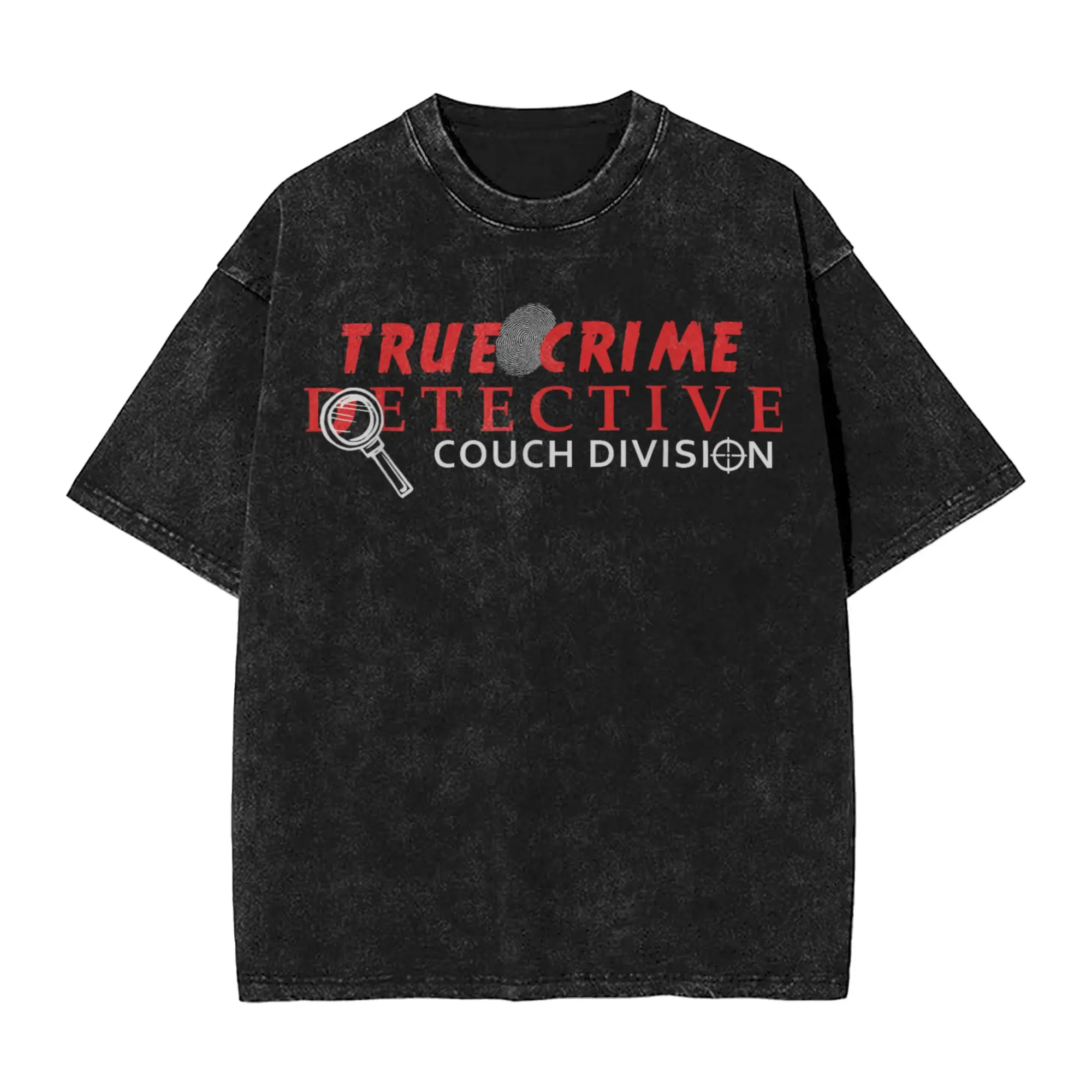 Фото Футболка True Crime Detective Couch Division True, мужская футболка из чистого хлопка, футболка с круглым воротником и короткими рукавами, одежда больших размеров №1