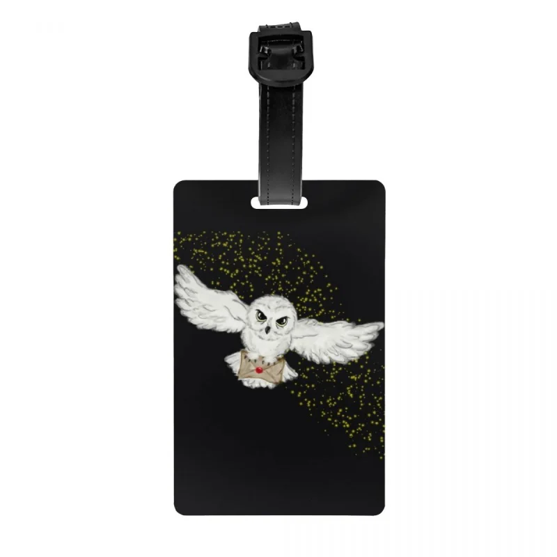 

Персонализированная бирка для багажа с именной картой в виде совы для дикой природы, птицы, личная Обложка, идентификационная бирка для чемодана, сумки, чемодана