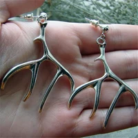 elk antler horn earrings mystic gothic jewelry antlers witch celtic pagan witchcraft wizard goddess earrings