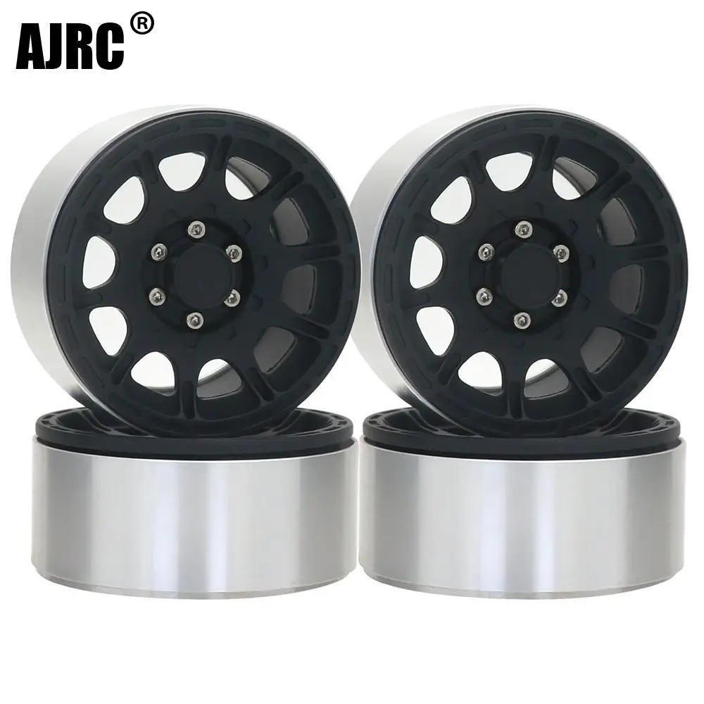 

4pcs 1.9 Metal Beadlock Wheel Hub Rim for 1/10 RC Crawler Axial SCX10 90046 AXI03007 Trx4 trx6 RedCat D90 Yikong