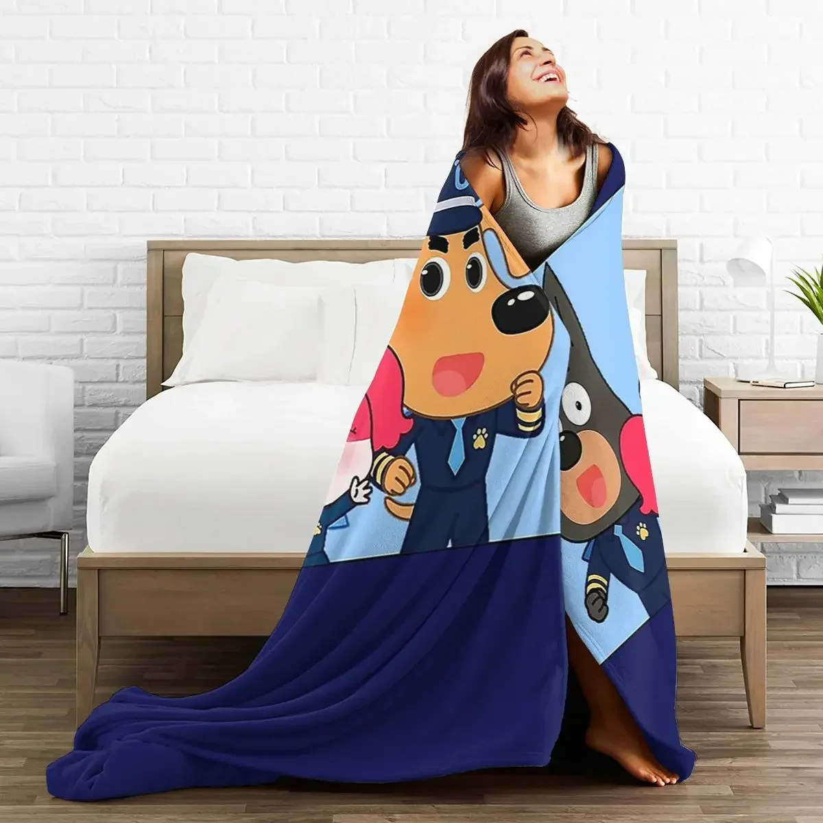 Одеяло для шерифа Лабрадора мягкое теплое Фланелевое покрывало плюшевое кровати