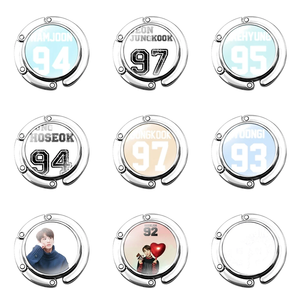 

Foldable Purse Hook for Women's Table Handbag Storage Folding Decor Table Hook Gift Funny Cute TS jersey Jungkook jhope jimin T