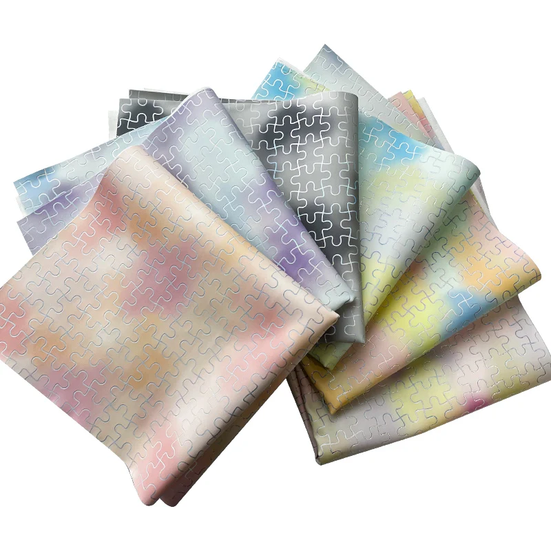 

Colorful Cloud Puzzle Faux Leather Sheets PU Fabric for Leather Earrings Bows Handbag Sewing DIY Crafts Making 30*135cm