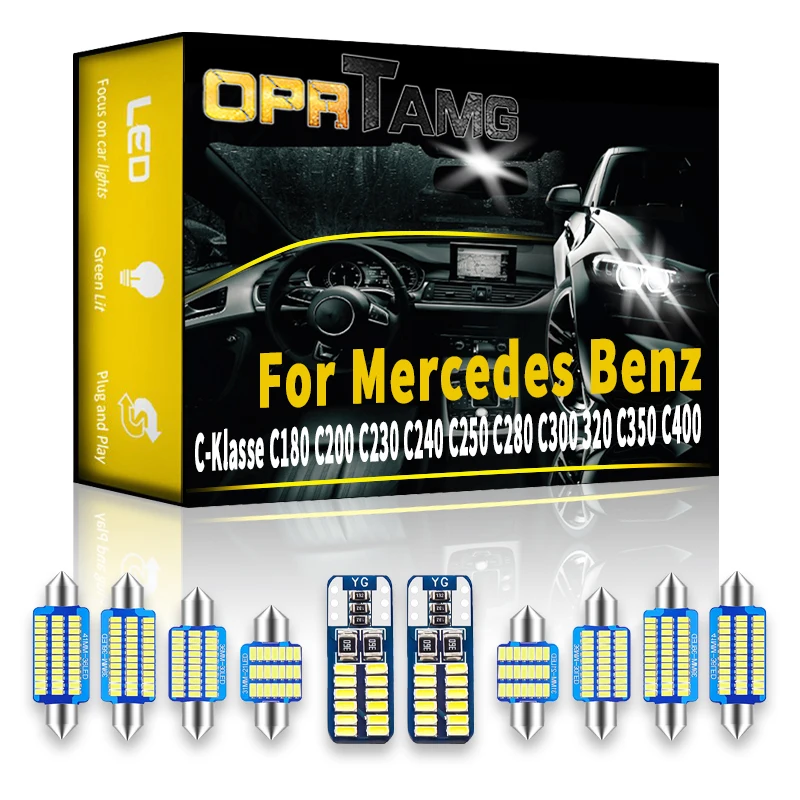 

OPRTAMG Canbus для Mercedes Benz C-klase C180 C200 C230 C240 C250 C280 C300 320 C350 2005 2006-2022 внутренняя световая сигнальная лампа