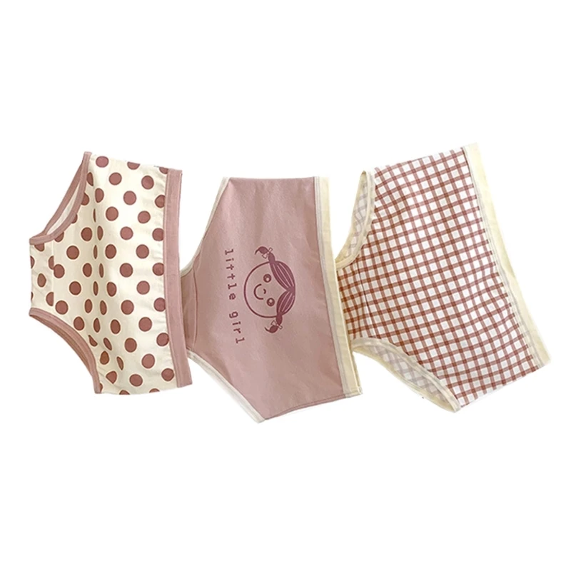 

3-Piece Girl Underwear Cotton Briefs for 2-14Y Children Girls Teens Underpants