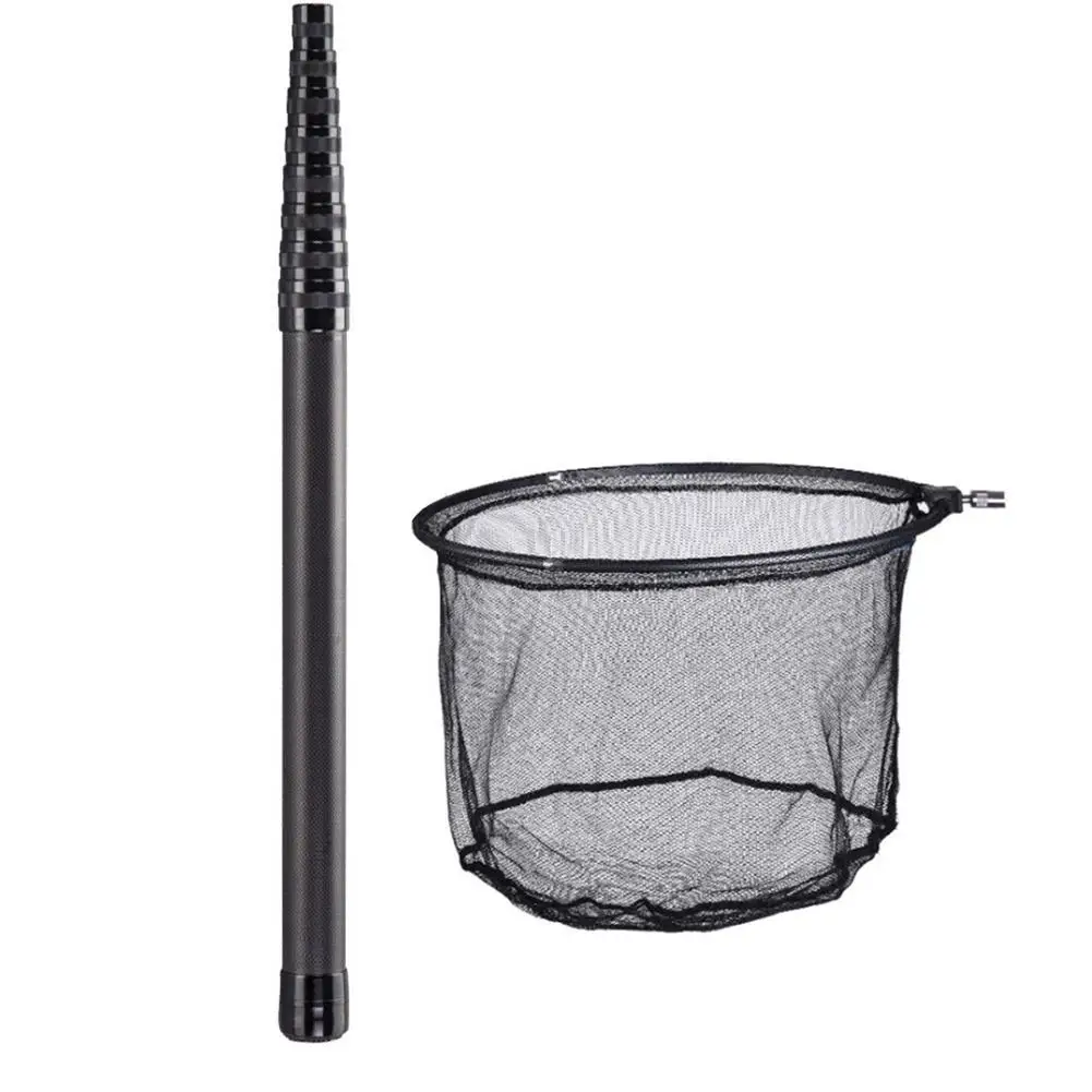 

1.3-3.0M Telescopic Fishing Rod Fish Landing Hand Net Telescopic Foldable Pole Handle Set Collapsible Fishing Tackle M5V1