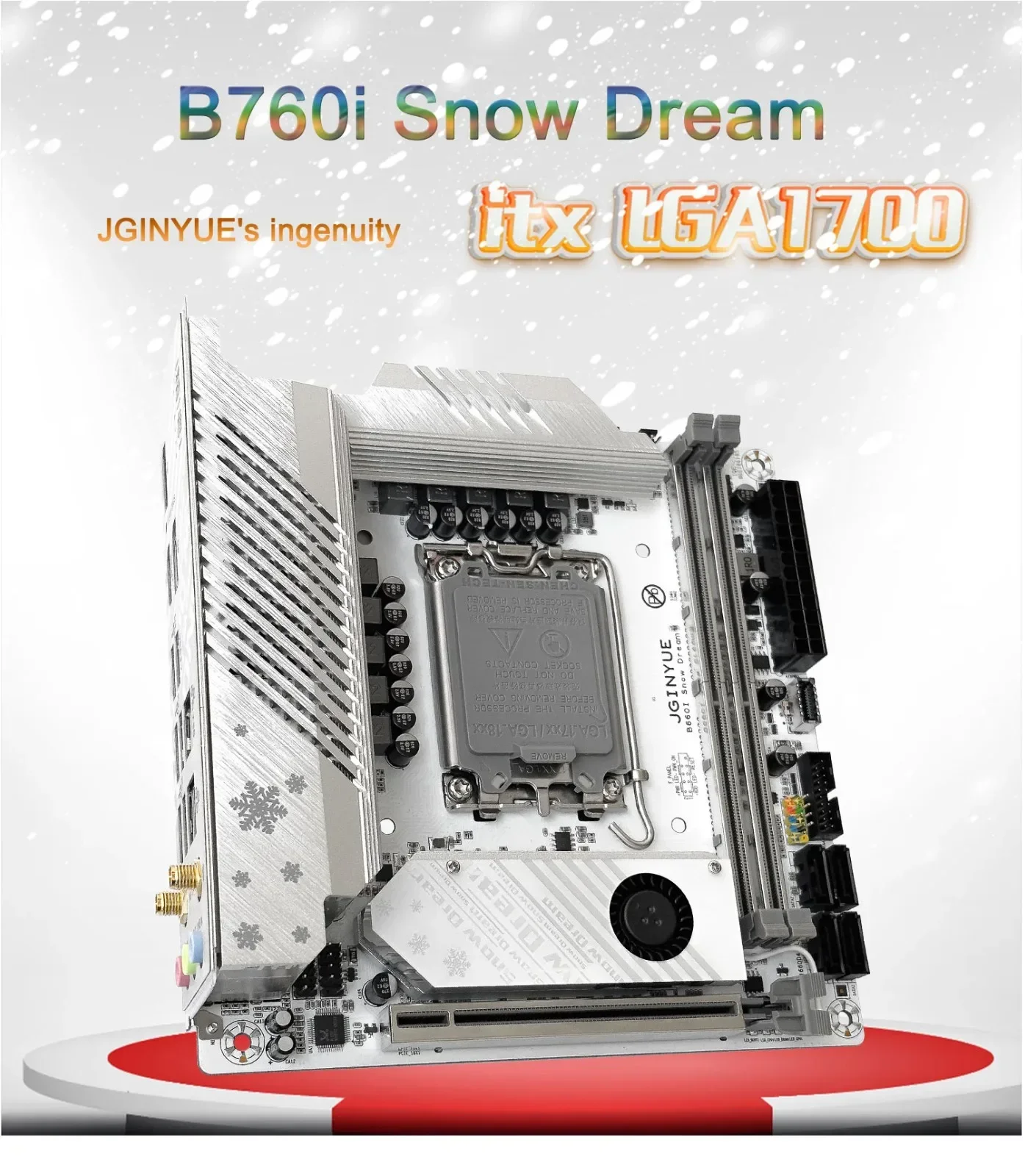 Материнская плата JGINYUE B760i LGA 1700 поддержка Intel Core i3/i5/i7/i9 12-я 13-я память DDR4 новый