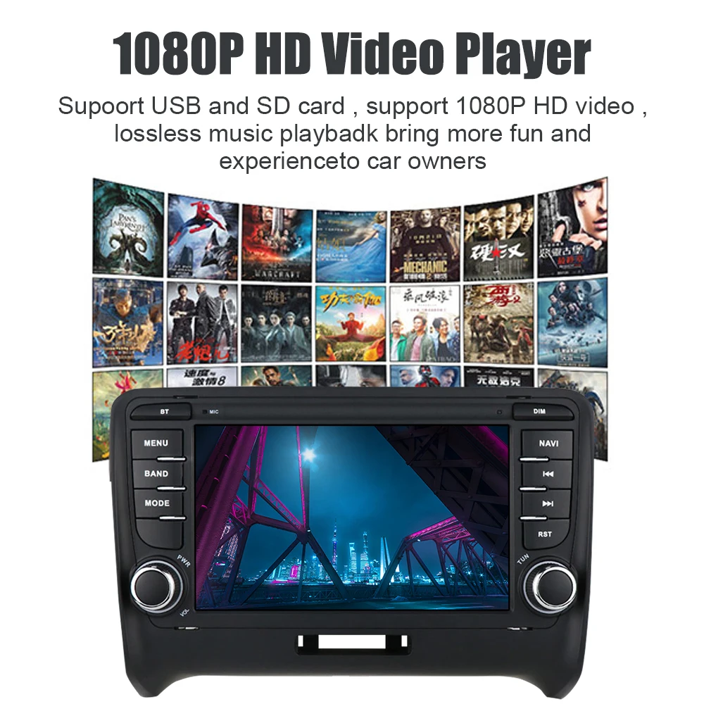 Автомобильное радио MP5 видео плеер GPS FM приемник Bluetooth WiFi Android 10 0 2 Din 7 дюймов HD
