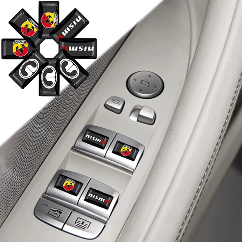 

Car decoration sticker Window lift button steering wheel sticker For Toyota C-hr Prado Yaris Hilux Prius Avensis Corolla Camry