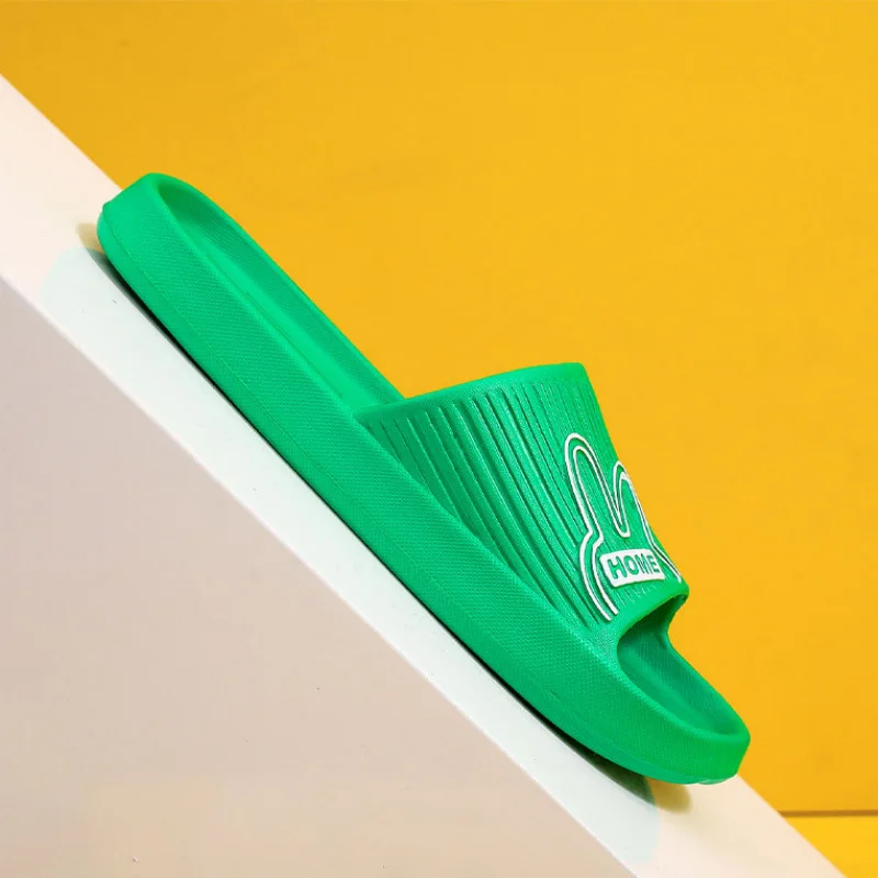 New Arrival Thick Sole Solid Color Indoor Ladies Slippers Summer Beach Soft Soled Shoes Casual Men's Bathroom Non-slip Sandals