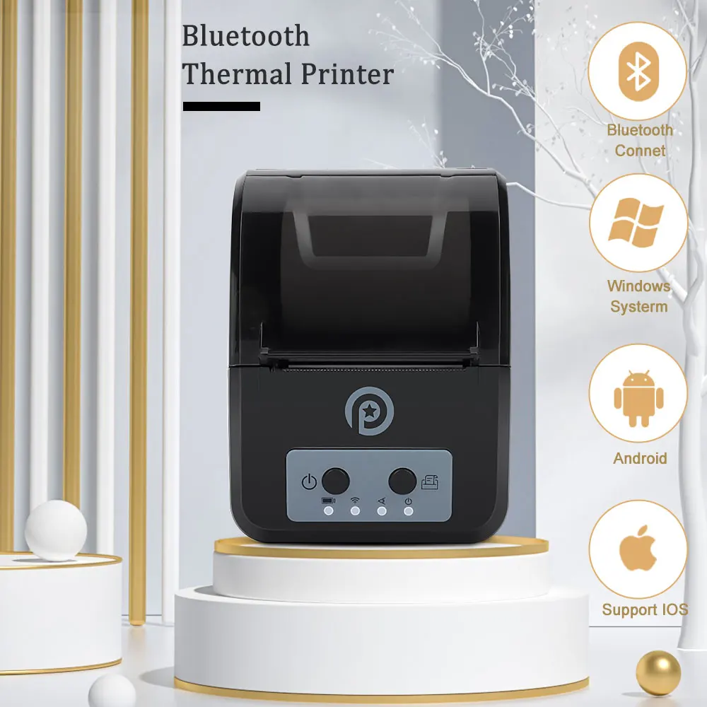 

Mini Portable Thermal Printer Wireless Receipt Printer 58mm Bluetooth Mobile Phone Printer Machine Small Business Ticket Printer