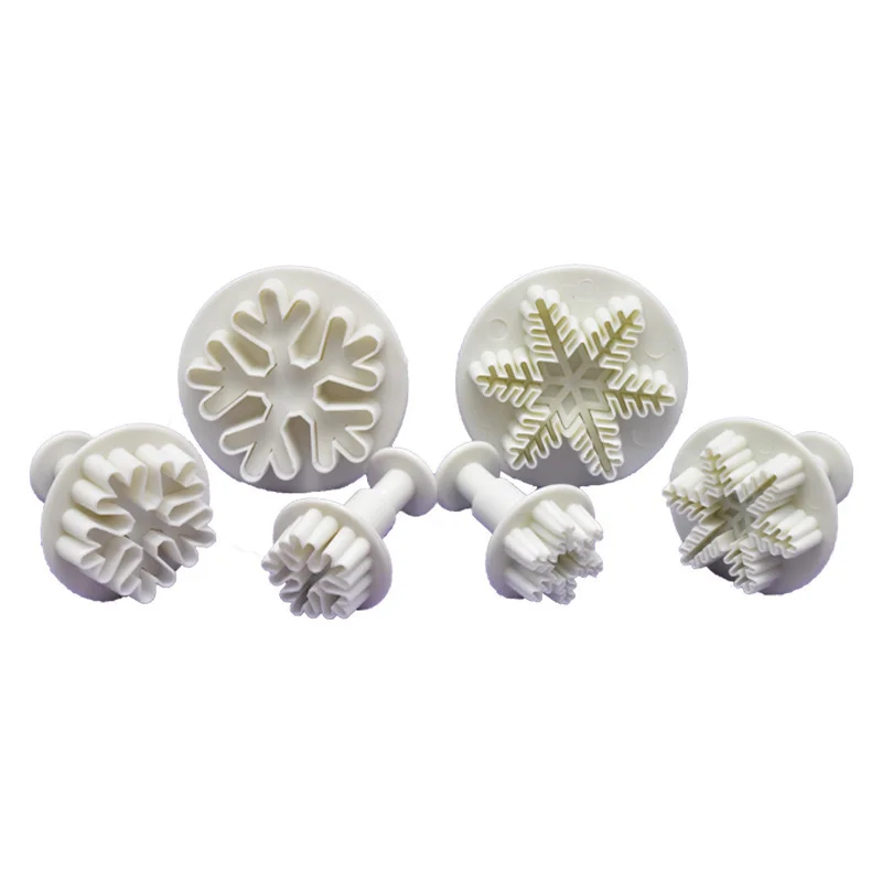 

3 pcs Sugarcraft Cake Decorating Tools Fondant Plunger Cutters Tools Cookie Biscuit Cake Snowflake Mold Set Baking Accessories