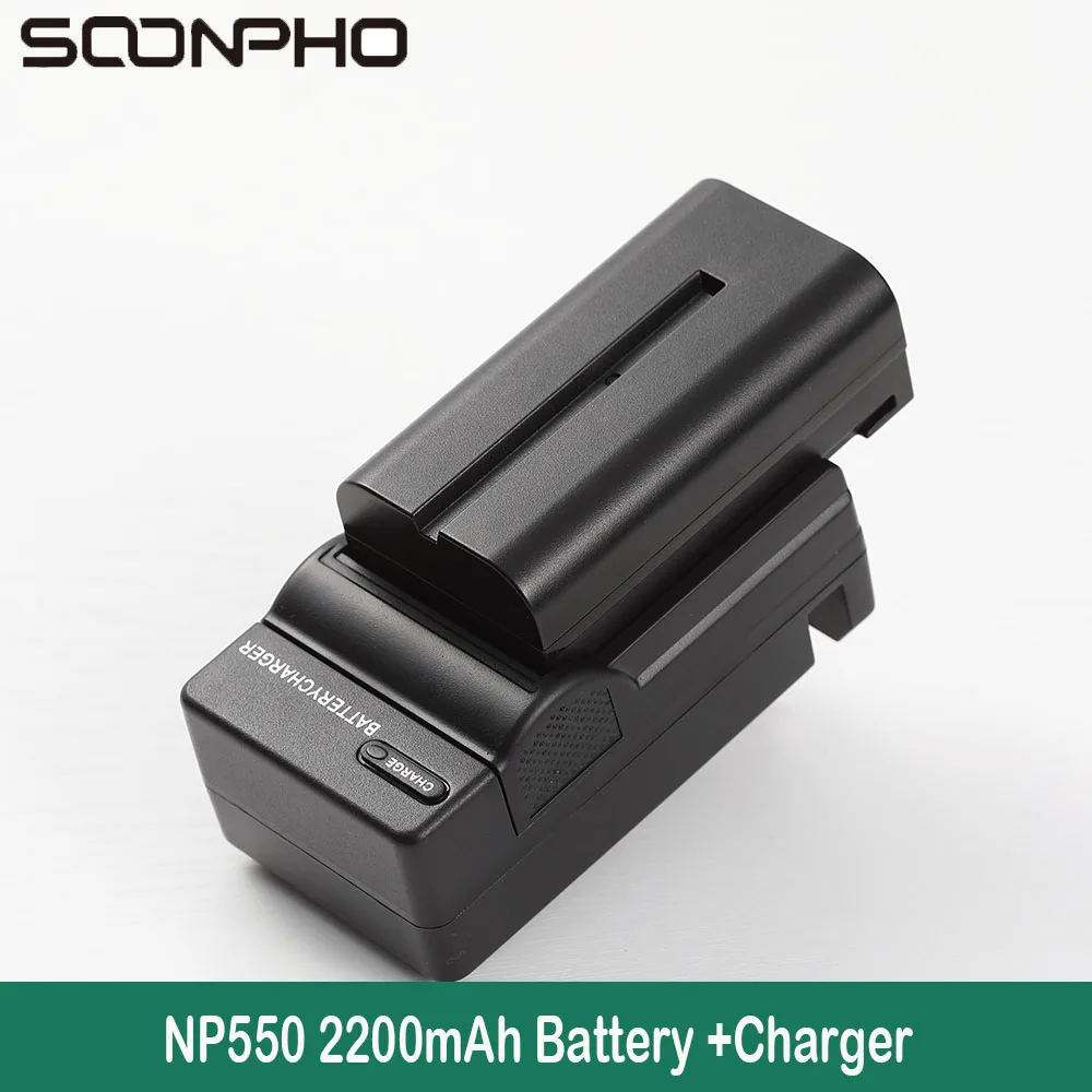 

Soonpho 2 pack NP-F550 NP550 2200mAh Replacement Li-on Battery suitable for Godox LED 308 WII LEDP260C YN300 III LED Video Light