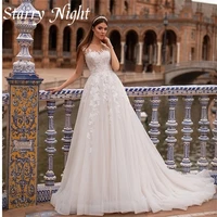 graceful a line court train bridal dress sweetheart tank sleeves bridal gown appliques backless dress 2022 vestidos elegantes