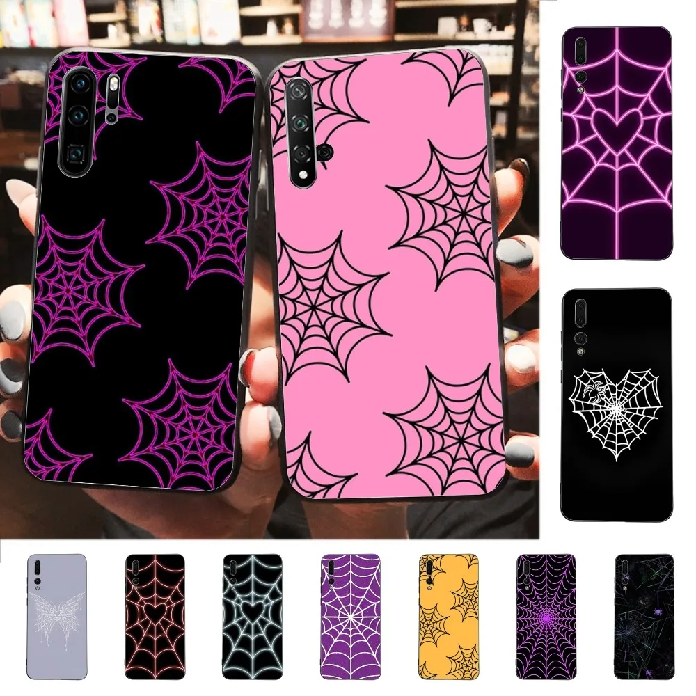 

Spider Web Phone Case For Huawei P 8 9 10 20 30 40 50 Pro Lite Psmart Honor 10 lite 70 Mate 20lite