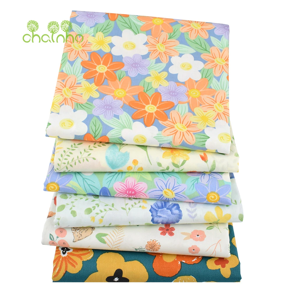 

Chainho,Floral Series,Printed Twill Cotton Fabric,DIY Sewing Quilting Home Textiles Material For Baby &Child's Bedding &Garments
