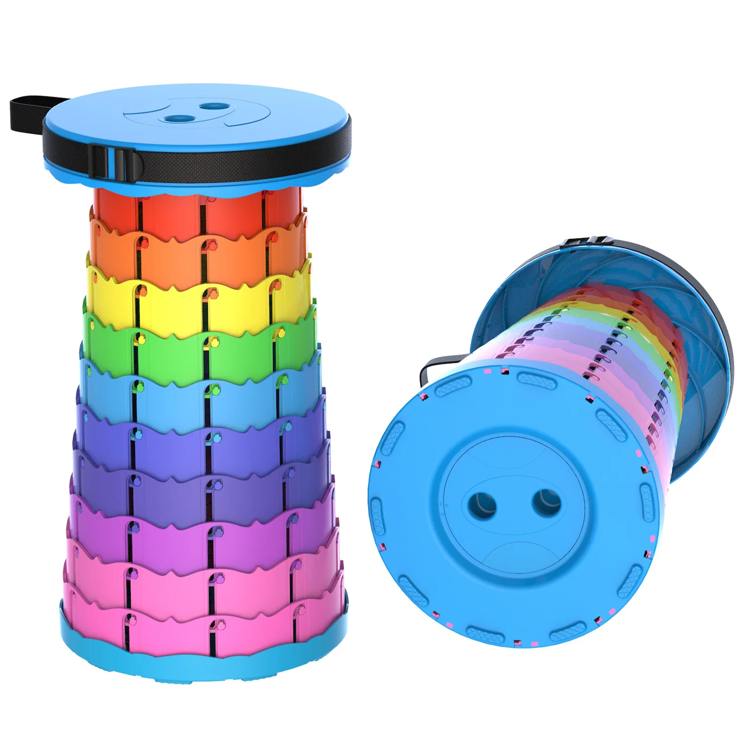 Портативный Табурет Rainbow уличный легкий пластиковый складной стул