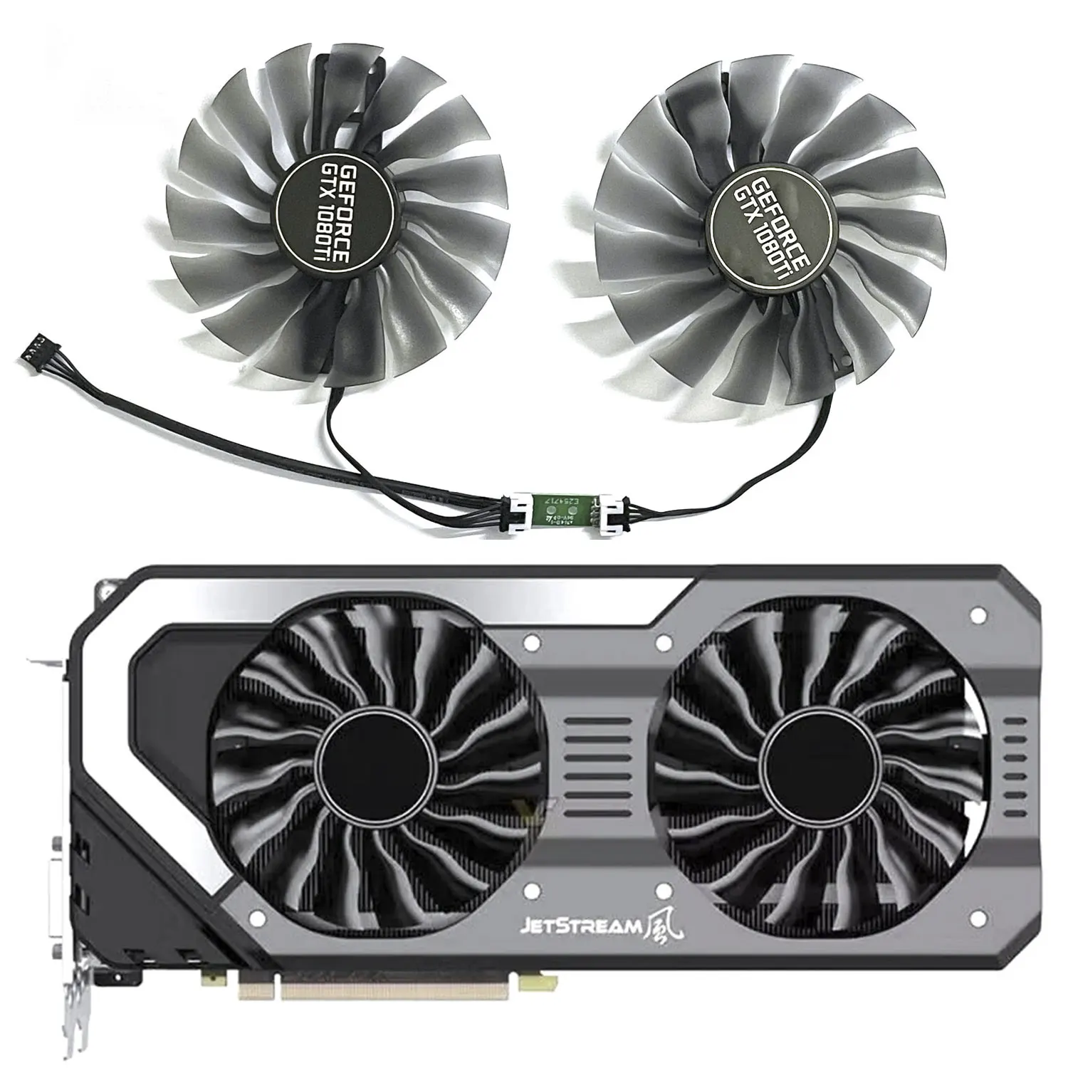 2PCS 95MM 4PIN FD10015H12S GAA8S2U GTX1080TI GPU Cooler for Palit Gtx 1080 Ti 1080 1070 1070ti graphics card cooling fan